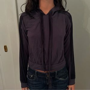 velour navy long sleeve with hoodie